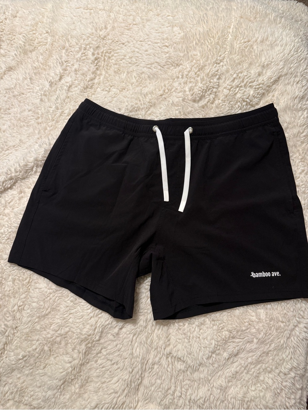 BAMBOO Men's Black Swim/Active Shorts